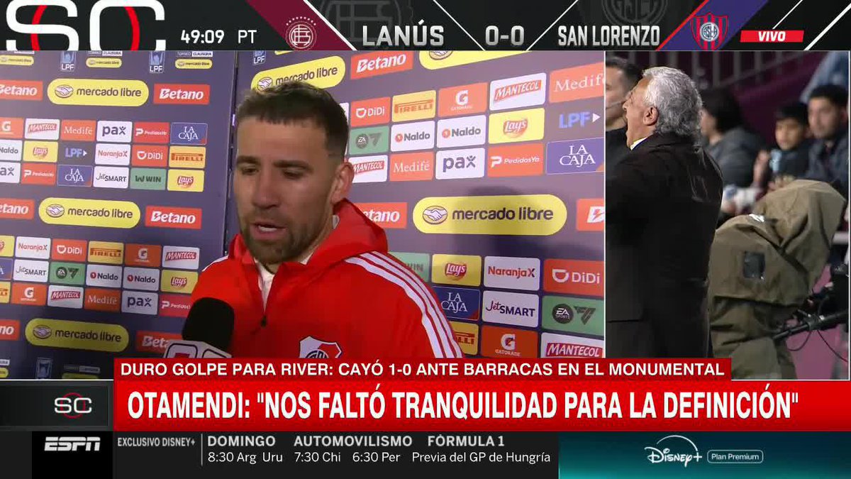 "NO VENGO A LA ARGENTINA DE VACACIONES, VENGO A COMPETIR, A SEGUIR INTENTANDO GANAR COSAS". El General Otamendi dejó en claro sus objetivos con la camiseta de River... ¡va por TODO! 📺 #SportsCenter | #DisneyPlus Plan Premium
