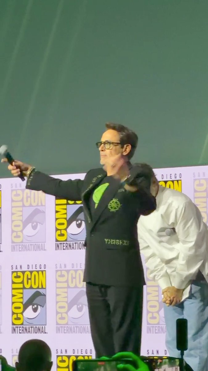 Robert Downey Jr. is in the house at San Diego Comic-Con! #AvengersDoomsday