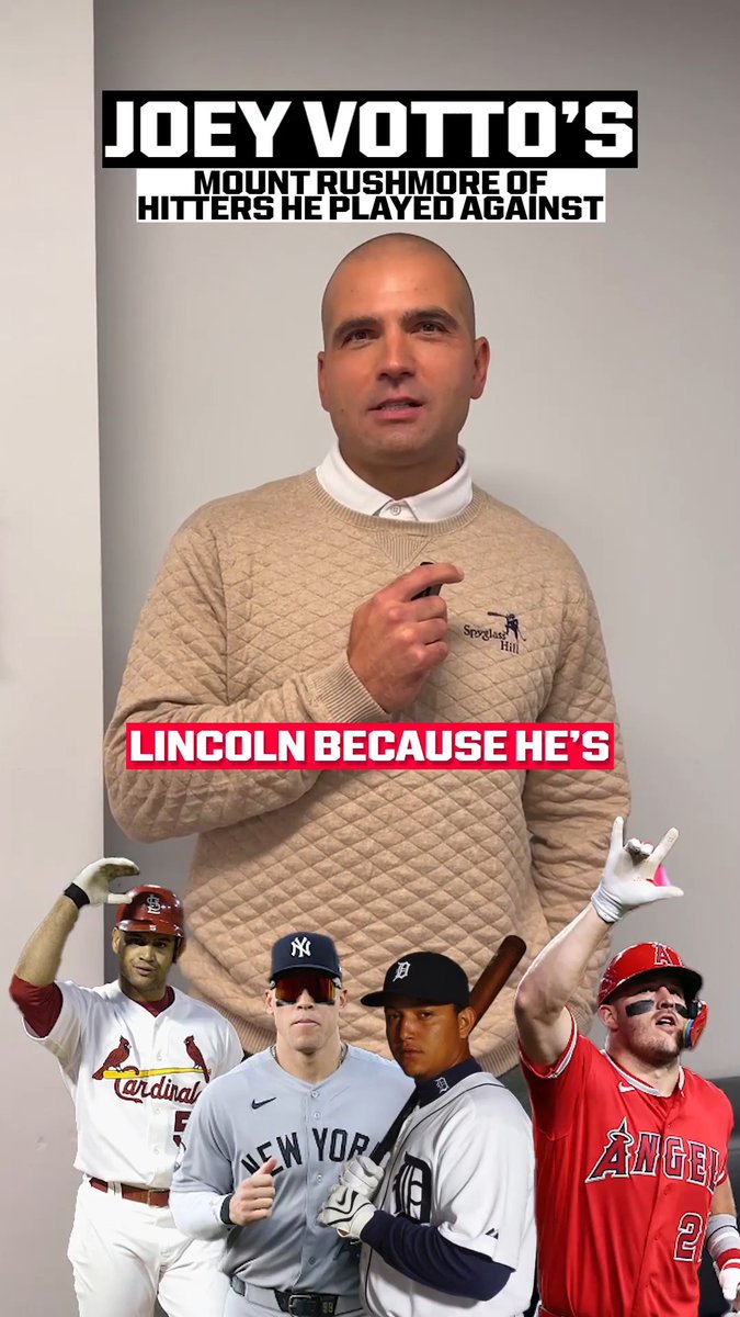 Joey Votto's Mount Rushmore of hitters he played against: - Albert Pujols - Mike Trout - Miguel Cabrera - Aaron Judge