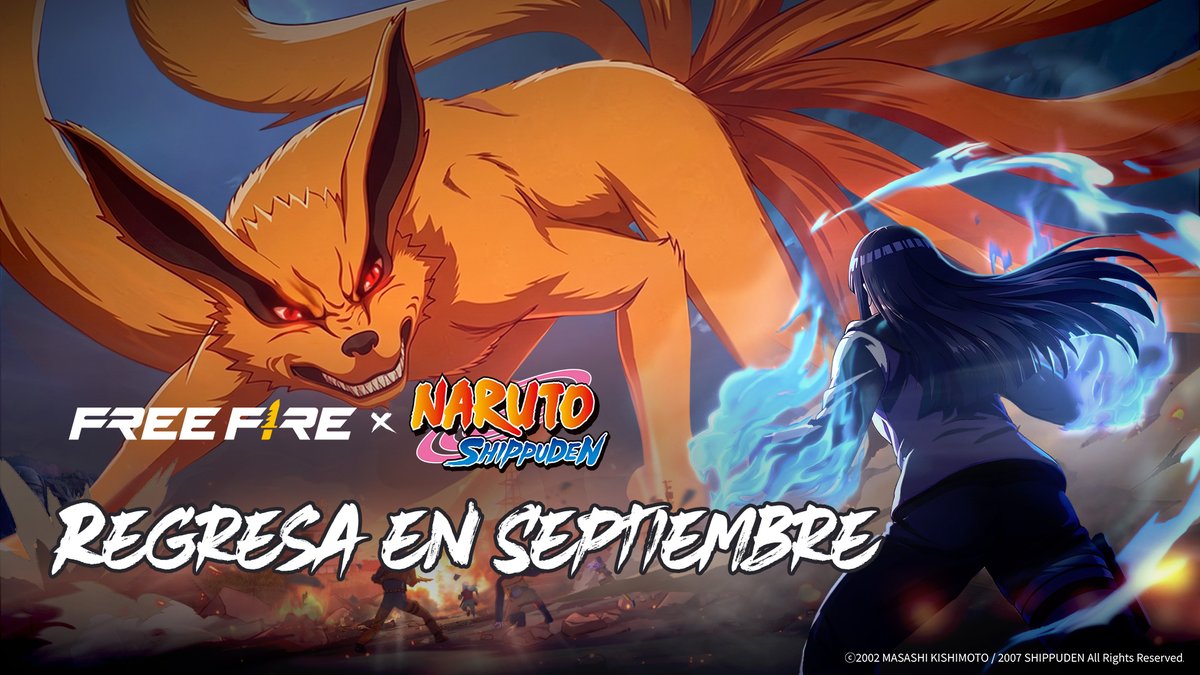 🔥¡El Nueve Colas ataca de regreso! 🔥La Aldea Oculta Entre las Hojas regresa a Free Fire, ¡junto con otras sorpresas! #FreeFire #FFxNARUTOSHIPPUDEN #Naruto #Hinata #NineTailsStrike