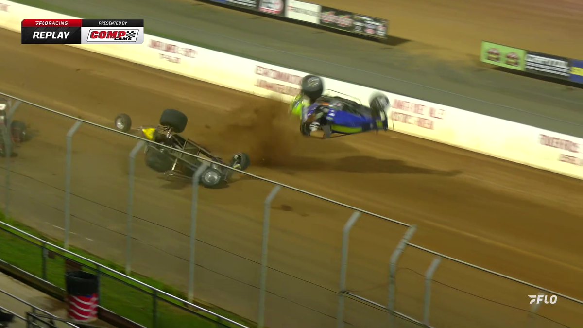 🚨 MASSIVE flip in the Wingless Super Sportsman feature at Port Royal Speedway #SpeedPalace