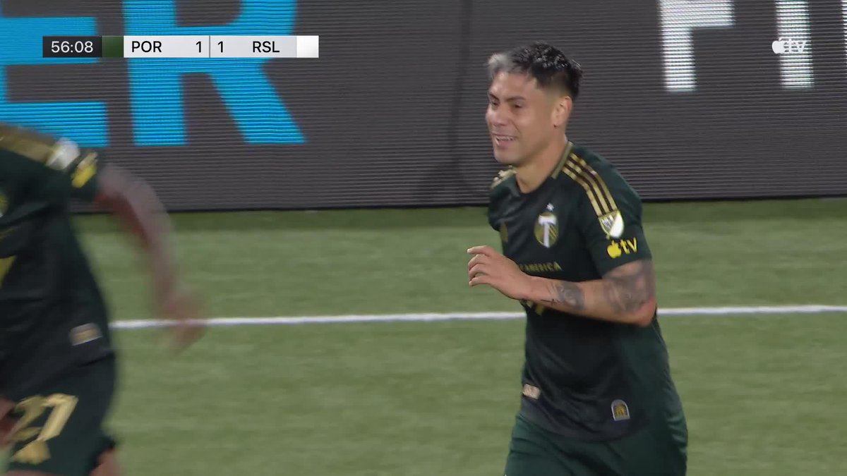 Felipe Mora heads home the equalizer in his final game with @timbersfc! 🥹
