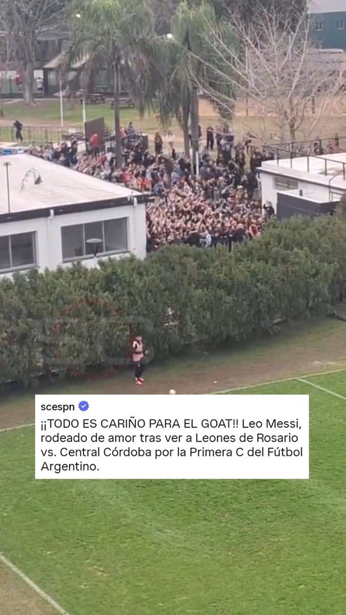 ¡La multitud para ver a Messi! 👀 (vía @sc_espn)