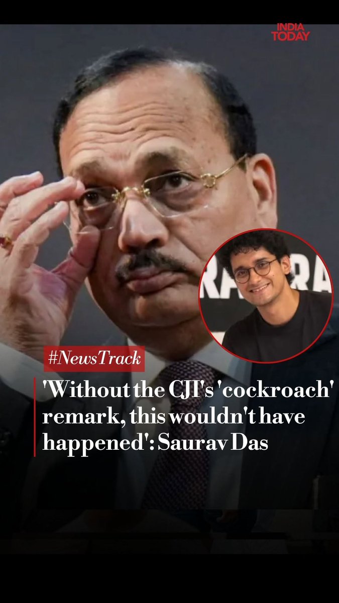 Speaking on #NewsTrack with Marya Shakil , CJP spokesperson Saurav Das said the Chief Justice of India's "cockroach" remark became a turning point for the student movement. He claimed the comment awakened the nation, encouraged young people to shed their fear and join the protests, and said the movement would not have gathered the same momentum without it. #IndiaTodaySocial #Newstrack #MaryaShakil #SauravDas