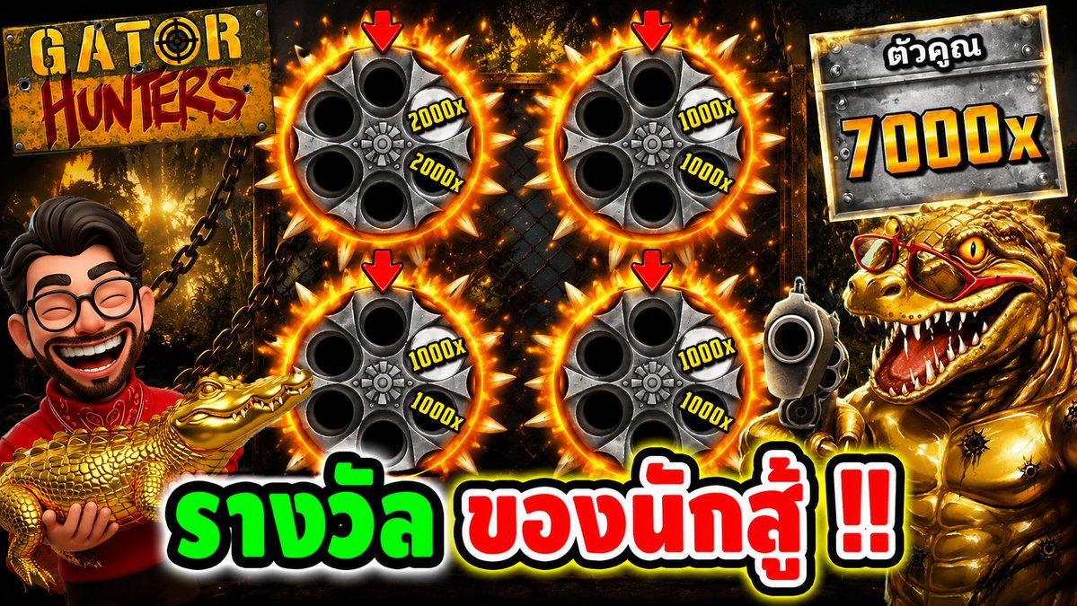 รางวัล ของคนโลภภภภ 55555+ !! Gator Hunters - Nolimit City ⌛️ ติดตามเฮียริช ทุกช่องทาง : #เฮียริชสวิตเซอร์แลนด์