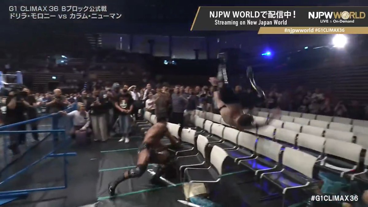 Drilla Moloney "Shoulder Through💥" Streaming now on #njpwworld #G1CLIMAX36