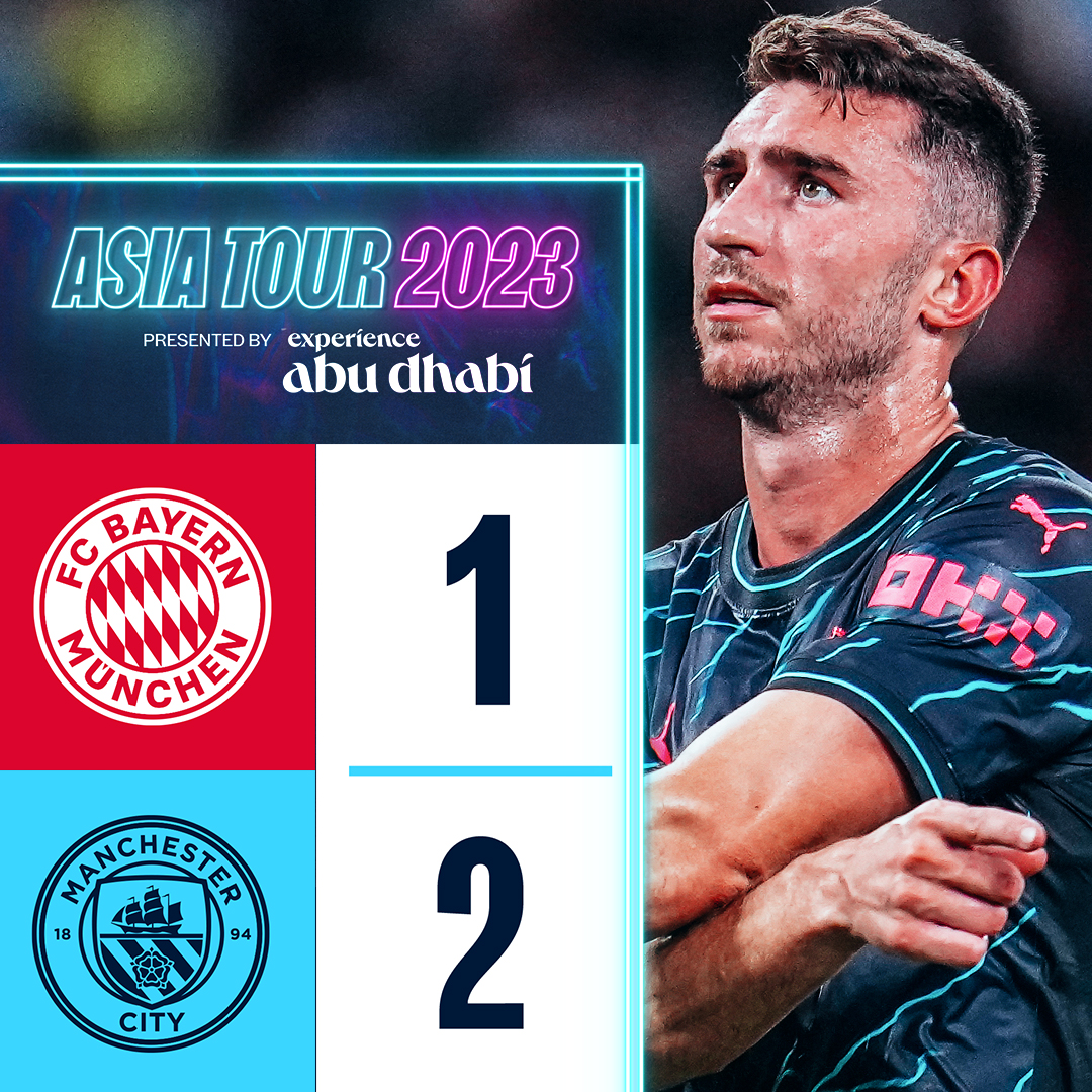 #OnThisDay: Bayern Munich 1-2 #ManCity [2023] ⚽️ [81'] Mathys Tel - ⚽️ [21'] James Mcatee ⚽️ [86'] Aymeric Aymeric Laporte