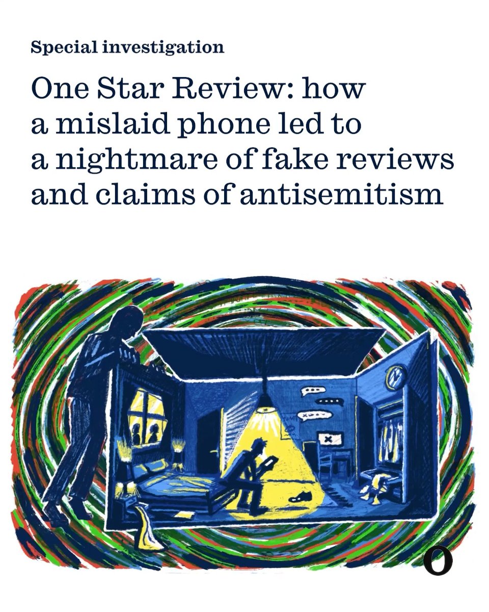 One Star Review: how a mislaid phone led to a nightmare of fake reviews and claims of antisemitism When Ali, a restaurateur, realised his mobile’s security had been breached and that random things were missing from his flat, he began to feel uneasy. Was he being targeted for his politics or his personal life? And more importantly, who could stop it? Read Eva Wiseman's full investigation now: