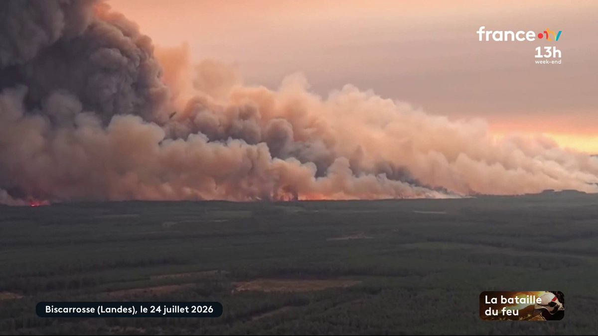 🔴 Dans les Landes, la situation s'améliore puisque le feu est mieux contenu, "sans être fixé", assure le préfet du département. Trois mille évacués ont été autorisés dimanche matin à rentrer chez eux. #JT13H