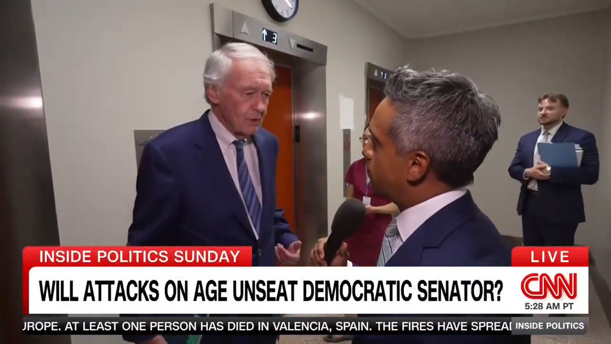 "It's not your age, it's the age of your ideas. And in this race, I'm the youngest guy in the race," Democratic Sen. Ed Markey, 80, tells Manu Raju. His challenger Rep. Seth Moulton, who points out he's been using that line for years, says age should matter. #InsidePolitics