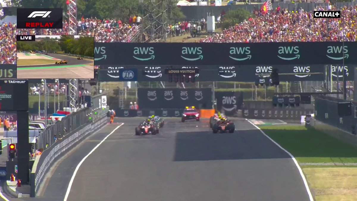 Le replay du départ du GP de Hongrie 🇭🇺 En direct sur CANAL+ 💥 #HungarianGP #F1