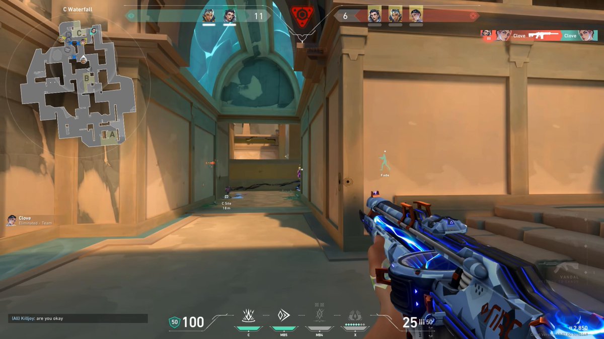 impossible 1v3 (+ clove ult) full slow only one tap