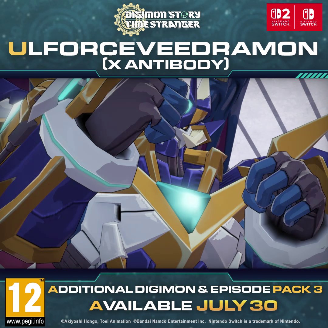 UlforceVeedramon (X Antibody) Special Move: Victory Sword Additional Digimon & Episode Pack 3 comes to Nintendo Switch 2 / Nintendo Switch on July 30, 2026!