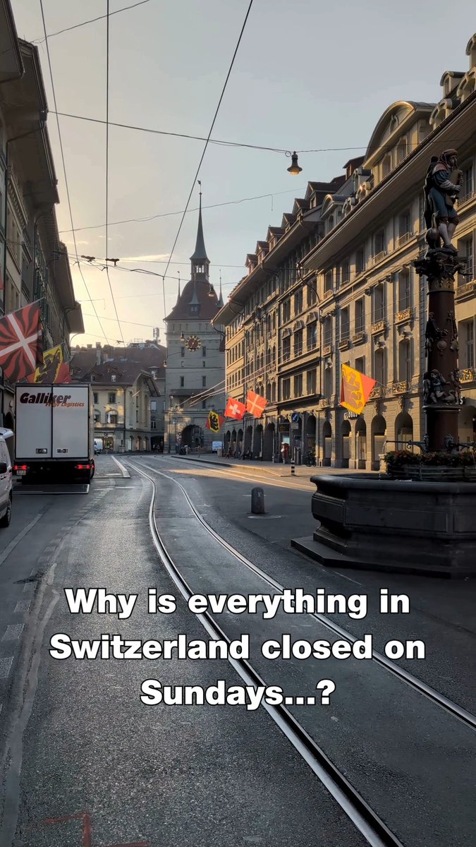 Have you ever asked yourself why everything in Switzerland is closed on Sundays? 🤔😉 Here's why 👇