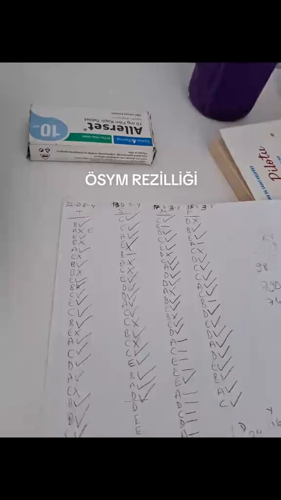 🟤 Bir genç kız, ÖSYM'nin cevap kağıdını yanlış okuduğunu öne sürerek dava açacağını iddia etti. (giresivaslipetibor)