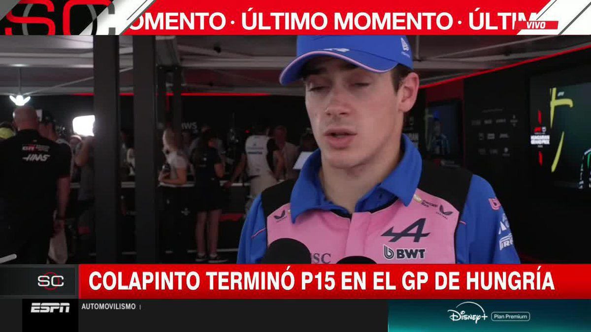 "FALTÓ RITMO". Franco Colapinto analizó el rendimiento de su Alpine luego de quedar 15° en el Gran Premio de Hungría. 📺 #HungarianGP | Toda la temporada de #F1 por #DisneyPlus Plan Premium