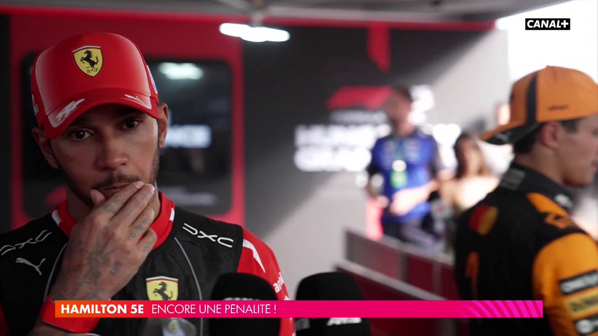 🎙️ " C'est ainsi." La déception de Lewis Hamilton après sa pénalité 😕 #HungarianGP #F1