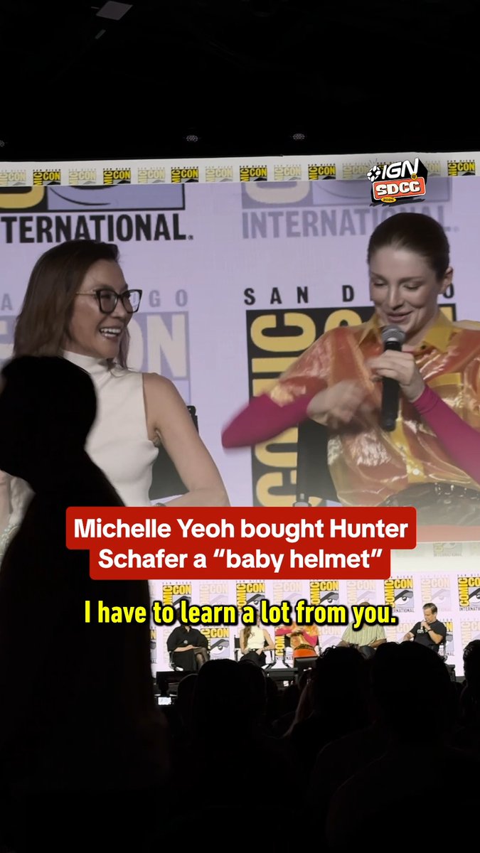 "I've never seen a more fearless action hero," Michelle Yeoh said of her Blade Runner 2099 co-star Hunter Schafer. #SDCC In partnership with Aliens: Fireteam Elite 2, Alienware, BRISK x Splatoon Raiders and Ramayana