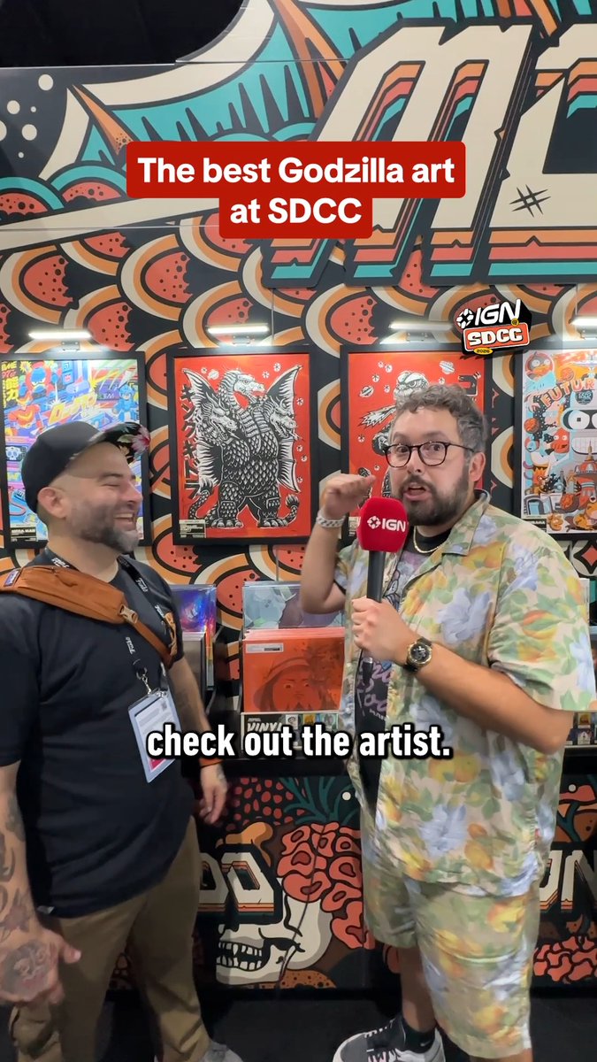 The King of Monsters approves of this Godzilla art at #SDCC! 🎨: Peter Santa-Maria In partnership with Aliens: Fireteam Elite 2, Alienware, BRISK x Splatoon Raiders and Ramayana