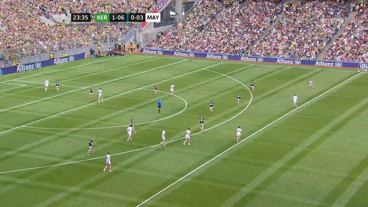 This two-pointer from Ryan O’Donoghue felt like such a big moment. 6 down and only 3 points on the board 23 mins in. Into the difficult Hill 16 end. Mayo’s belief grew from there.