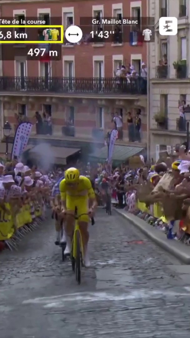 MA COSA STIAMO VEDENDO?! È caos anche a Parigi 💥 #Ciclismo #Cycling #TourdeFrance #TDF2026 #Pogacar