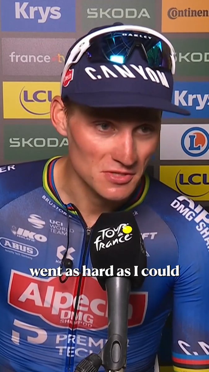 A dream come true 💭🥇 Mathieu van der Poel always wanted that stage win on Champs-Elysees 👏