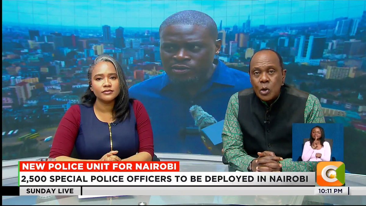 New Police Unit For Nairobi: 2,500 special police officers to be deployed in Nairobi Traffic command centre set for establishment at Cabanas County to install CCTV to boost surveillance and security #CitizenSundayLive
