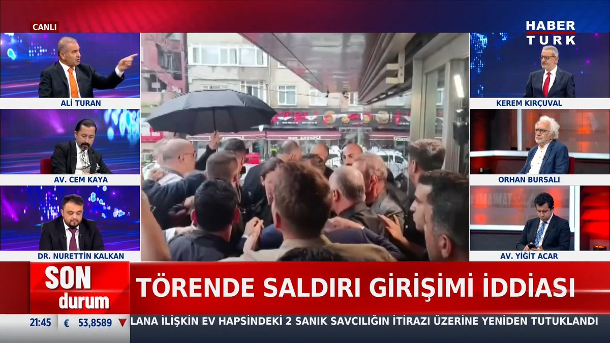 📌Kılıçdaroğlu'na tören çıkışı saldırı girişimi iddiası. AK Parti 24. Dönem Milletvekili Ali Turan #HabertürkGündem'de değerlendirdi.