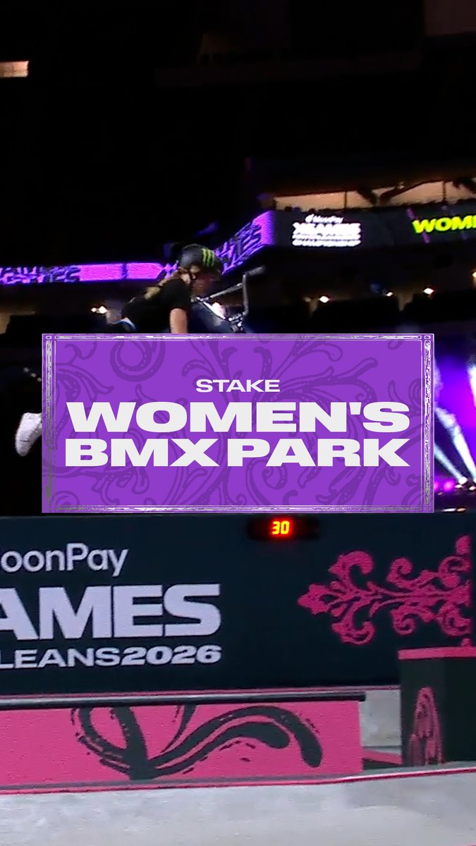 🥈Kim Lea Mueller earns SILVER in @stake Women's BMX Park at the MoonPay 🟣 X Games League Championship in NOLA!