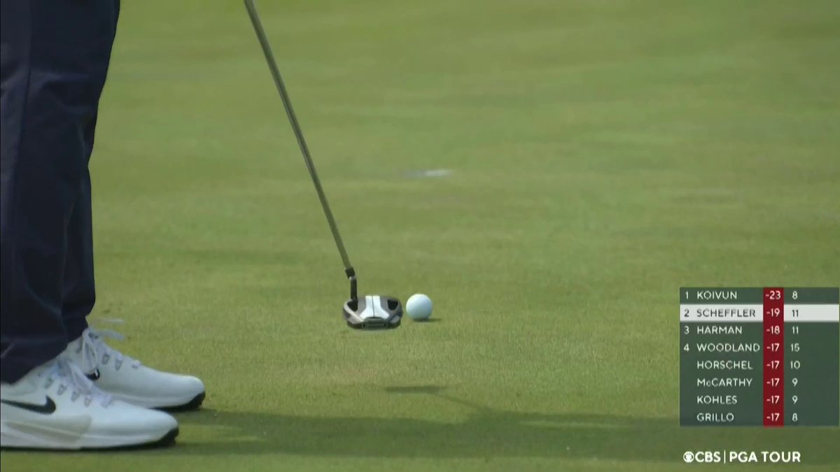 SCOTTIE SCHEFFLER ON A SUNDAY TEAR 🔥📈 Third straight birdie gets him to 6-under on the day and solo second 📺 CBS