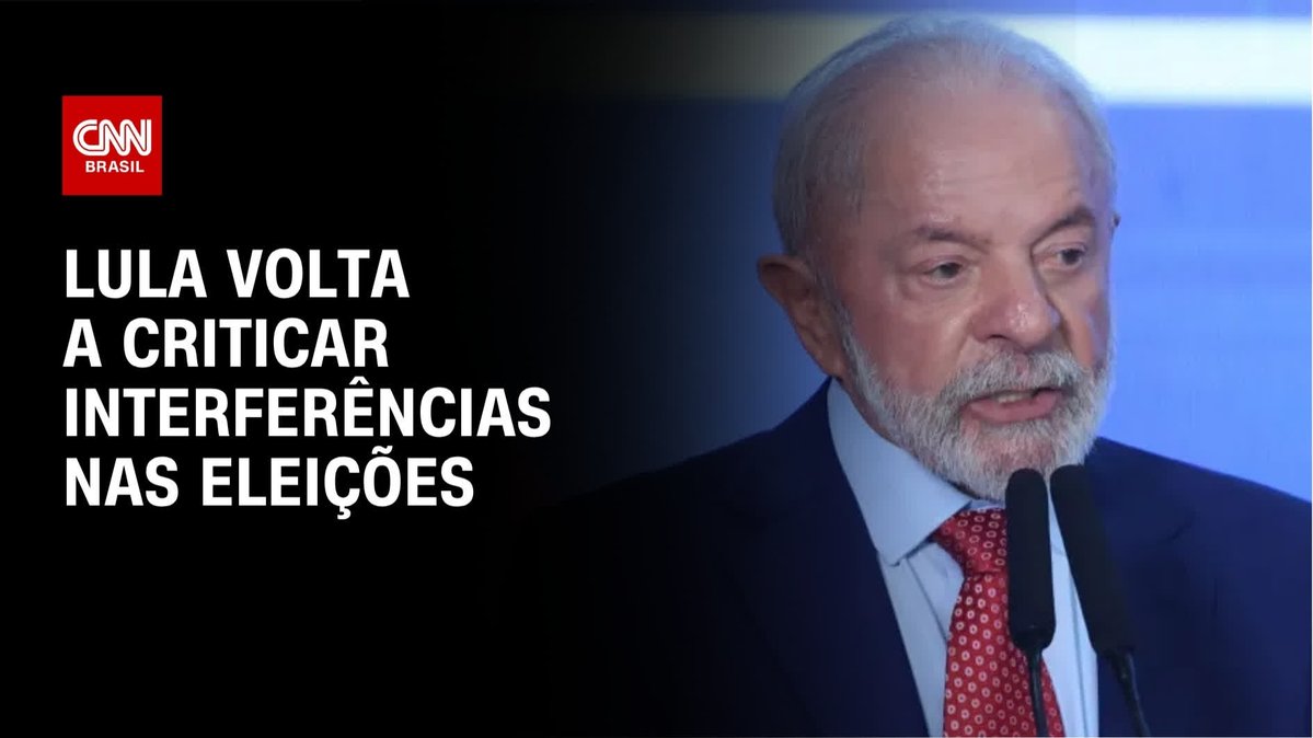 Lula volta a criticar interferências nas eleições; assista #AgoraCNN
