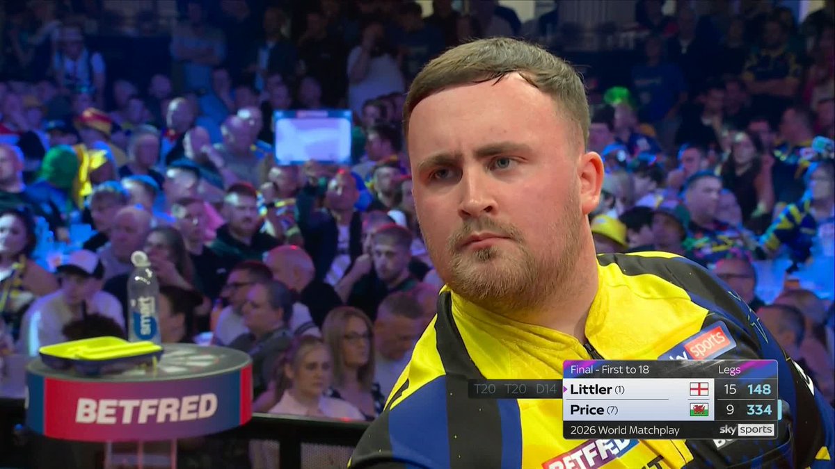 Littler has yet ANOTHER ton-plus out... pinning 148 to go 16-9 up 💥