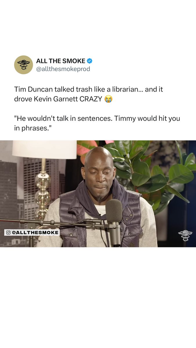 Tim Duncan's polite trash talk had KG losin' it 😭