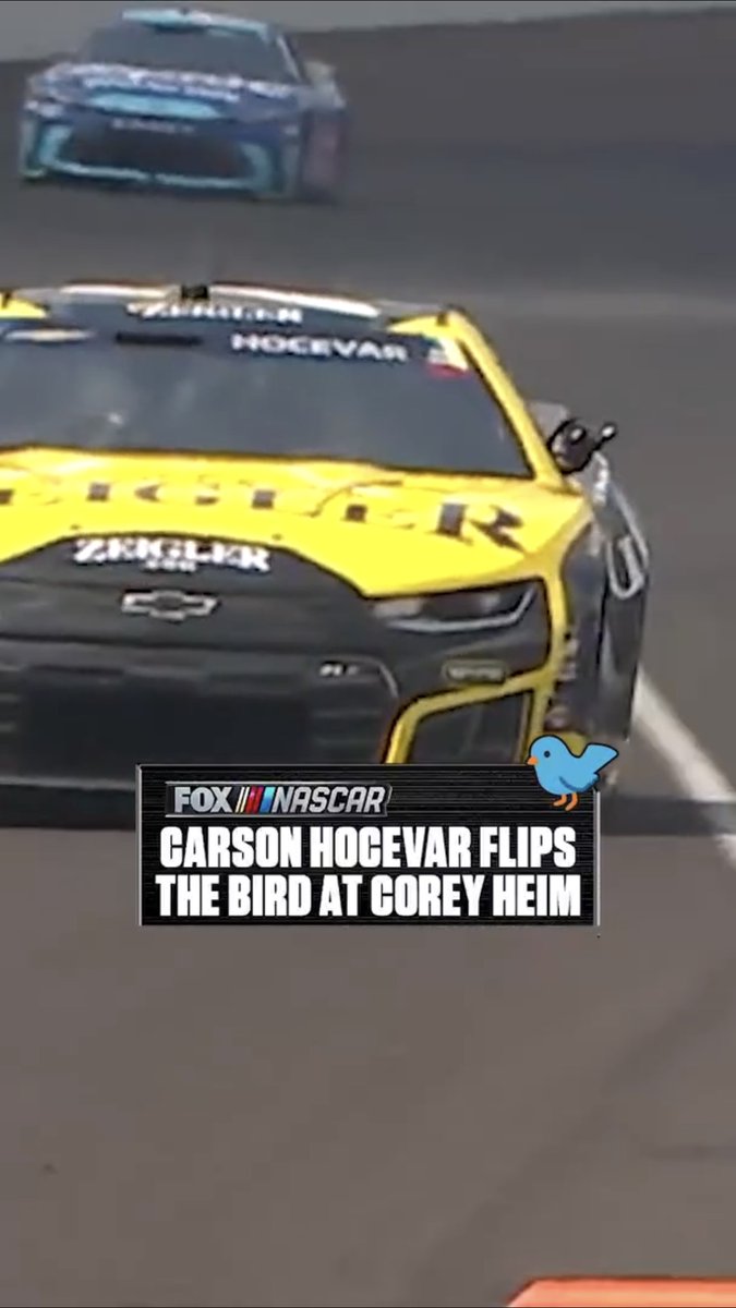 Carson Hocevar wasn't happy with Corey Heim at Indy. 🐦
