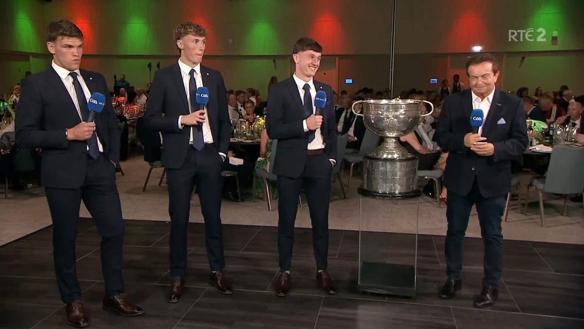 "Every pitch is the same; it has two goals at the end of it." All-Ireland Champions Jack Coyne, Kobe McDonald and Jordan Flynn join Marty in the team hotel. #SundayGame