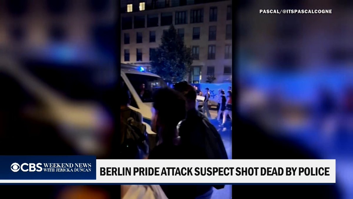 The 21-year-old man convicted in 2025 of trying to join ISIS and accused of ramming his rented vehicle into the Berlin LGBTQ+ Pride parade was killed by police on Sunday, a senior police official in Germany told CBS News. One woman was killed and at least 29 others were injured in the attack.