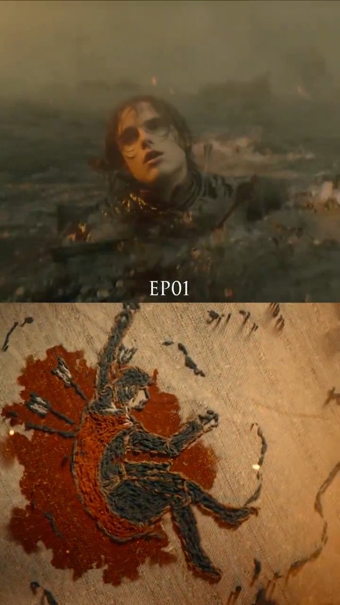 Os tecelões de Westeros trabalhando muito pra dar conta de tanto defunto na abertura. 🪡 Quem vai ser o próximo? O novo episódio de #ACasaDoDragão já está disponível na #HBOMax 🐉