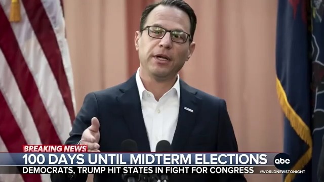 With 100 days left until midterm elections, Democratic leader Hakeem Jeffries unveiled the affordability agenda in PA, aiming to flip 3 House seats. The GOP and Trump rally to defend the majority. Christiane Cordero reports.