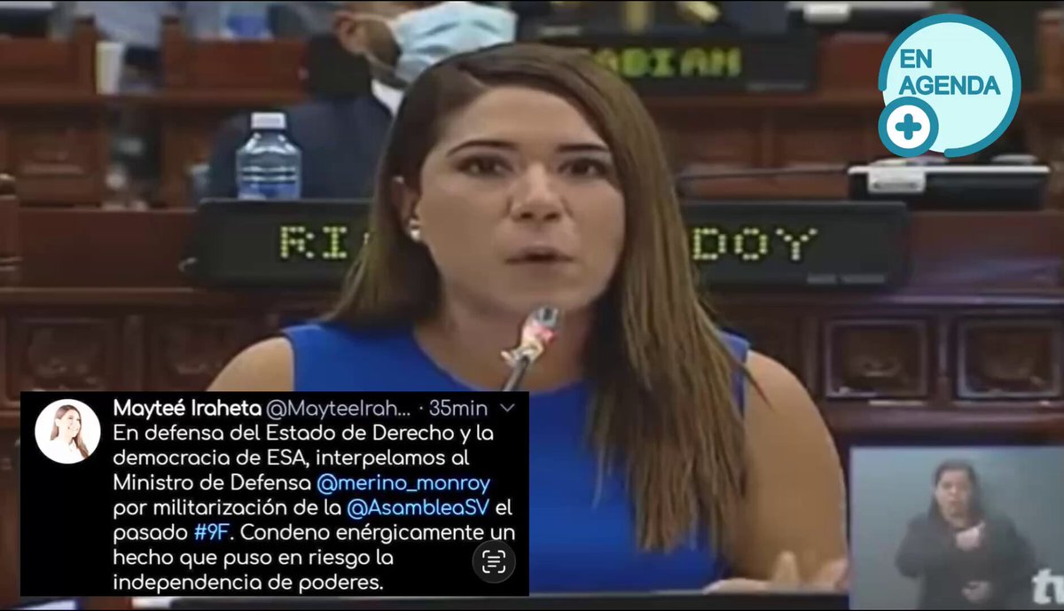 Que interesante !!! La ahora candidata de ARENA Mayteé Iraheta en agosto de 2020 quiso desaforar a nuestro Ministro de Defensa René Francis Merino Monroy🇸🇻 El pueblo hablará el #28F