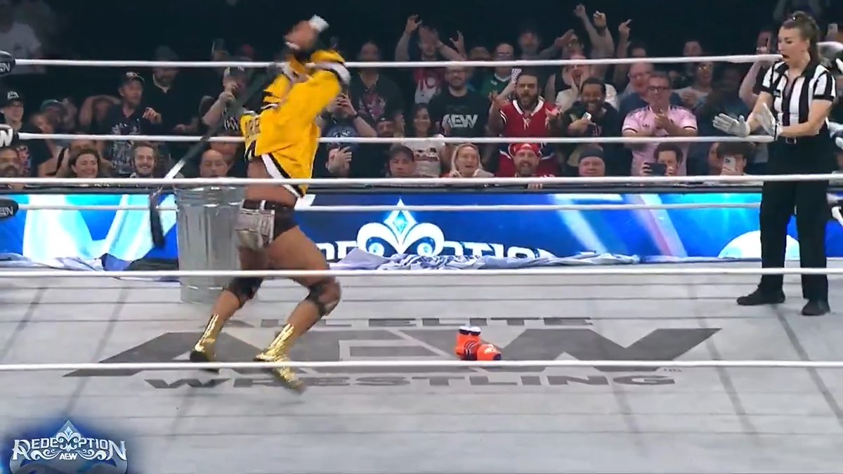 What the hell does Tommaso Ciampa think he's doing to Youppi?! Watch #AEWRedemption LIVE on HBO Max PPV