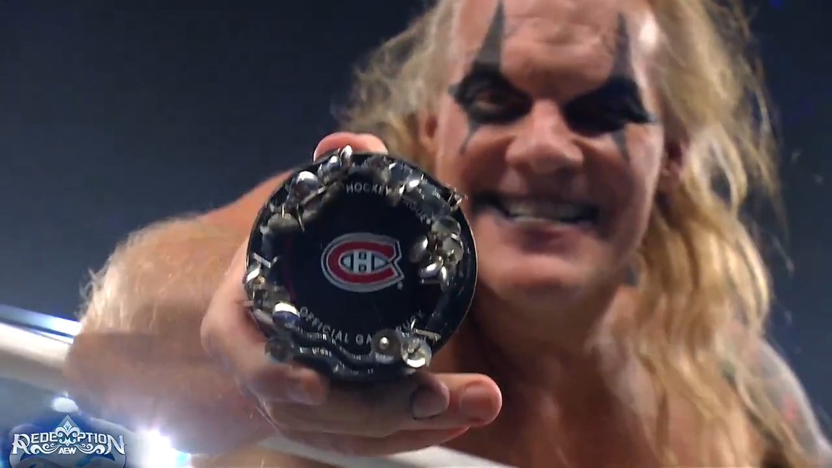 Thumbtacks? Not sure if those hockey pucks are regulation, but Tommaso Ciampa is about to find out the hard way! Watch #AEWRedemption LIVE on HBO Max PPV