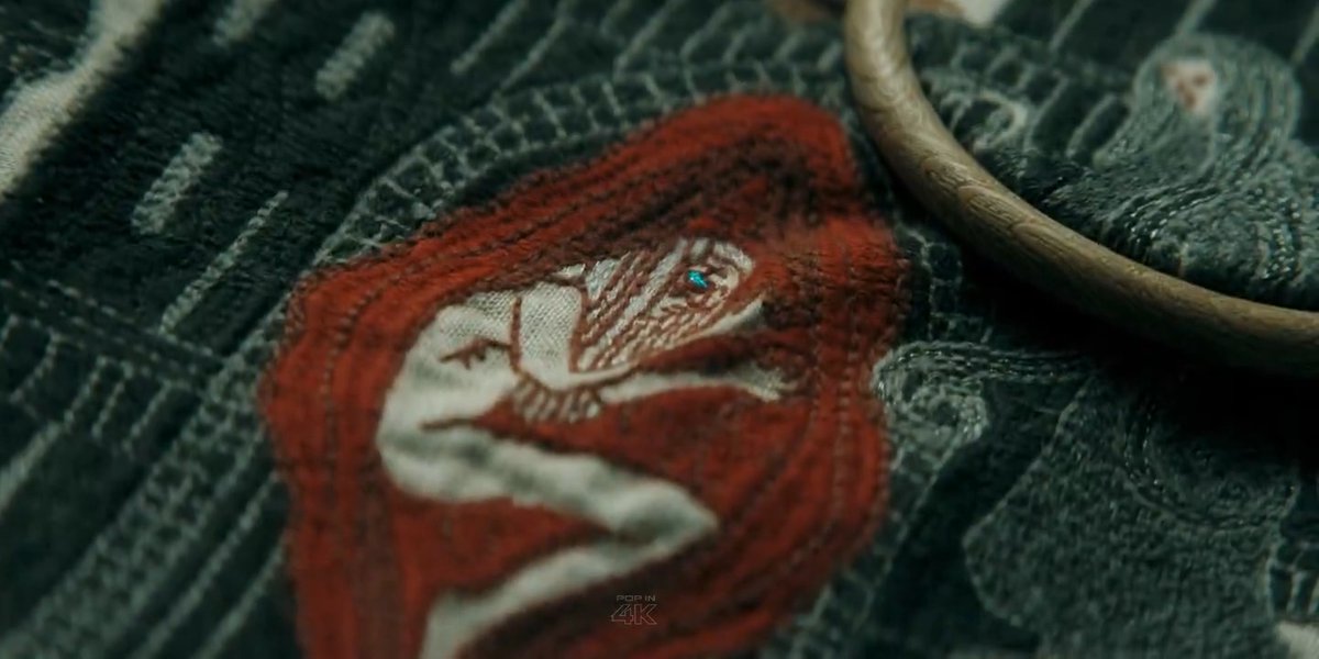 Helaena stitching aemond in harrenhal into her embroidery #HOTD #HouseOfTheDragon