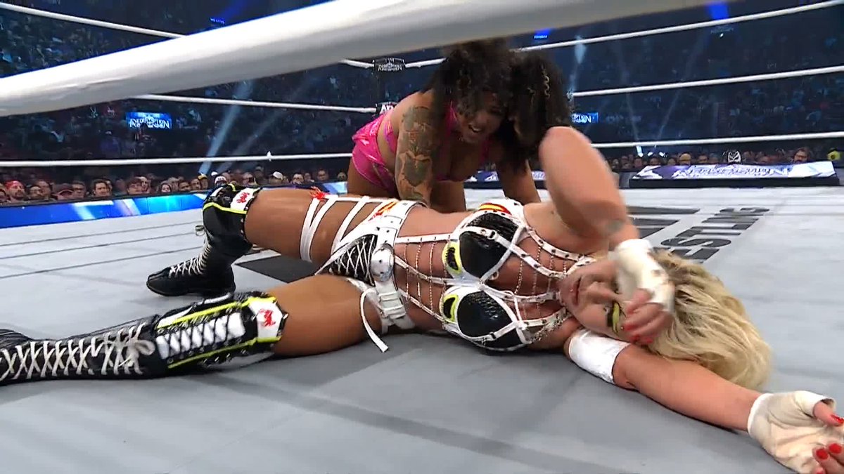 .Skye Blue tried to get involved, and Willow Nightingale made her pay for it! Watch #AEWRedemption LIVE on HBO Max