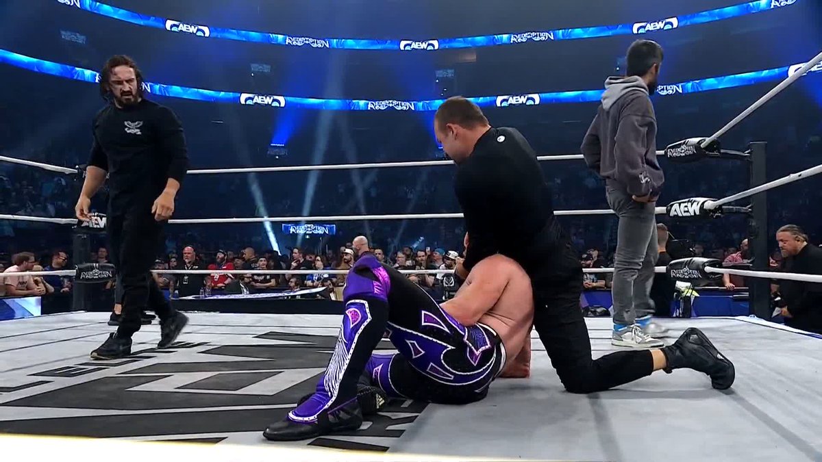The Death Riders have descended on Kenny Omega, but the @YoungBucks are here to try and help! Watch #AEWRedemption LIVE on HBO Max PPV
