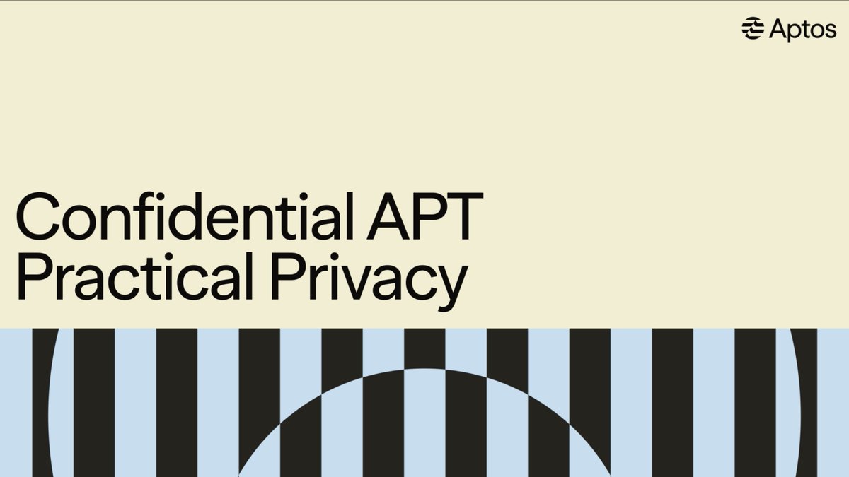 Privacy features, built for compliant use cases. Confidential APT hides transaction amounts while keeping senders and receivers public, auditable when needed. Opt-in by design. Aptos Labs' avery.apt 🇺🇸 with Tony Edward (Thinking Crypto Podcast)'s Tony Edward