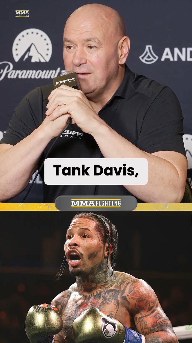 Dana White admits he would be interested in working with Gervonta Davis in the future: "I love Tank Davis. I'm actually a fan. We've talked to them. I don't think he has plans to fight anytime [soon]."