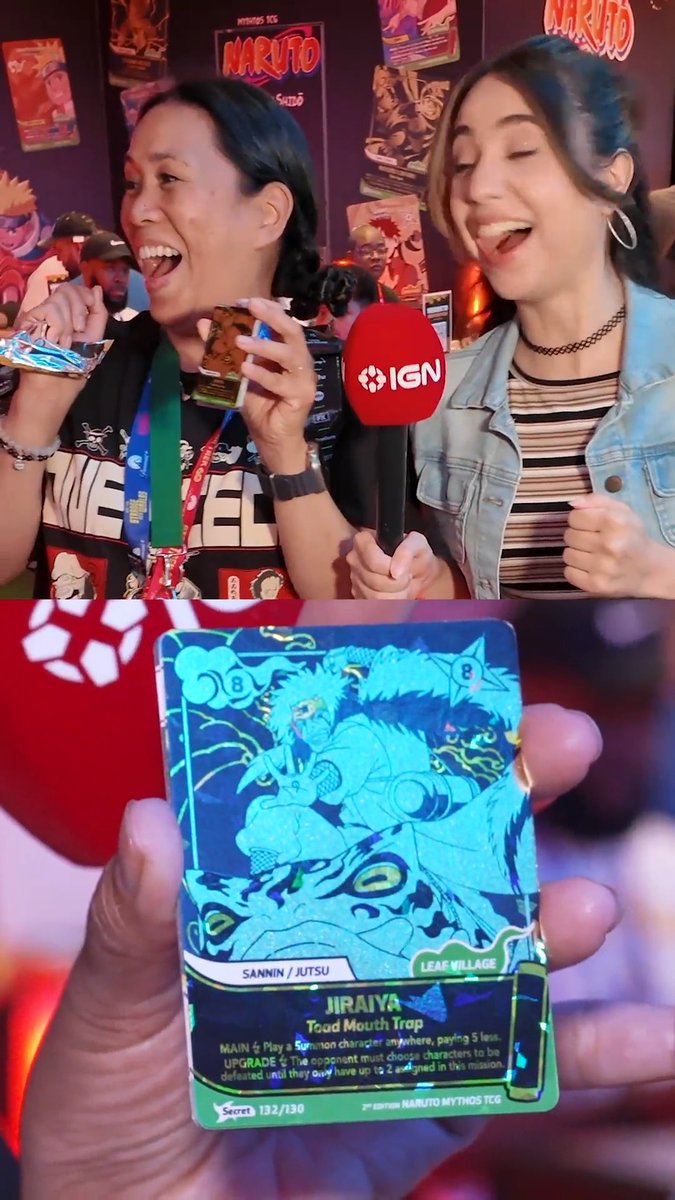 The NARUTO Mythos TCG came to San Diego Comic-Con for its first appearance in the U.S. We got some special promo cards and hung out with fans to see the best cards they got from ripping packs. Presented by Naruto Mythos TCG #SDCC