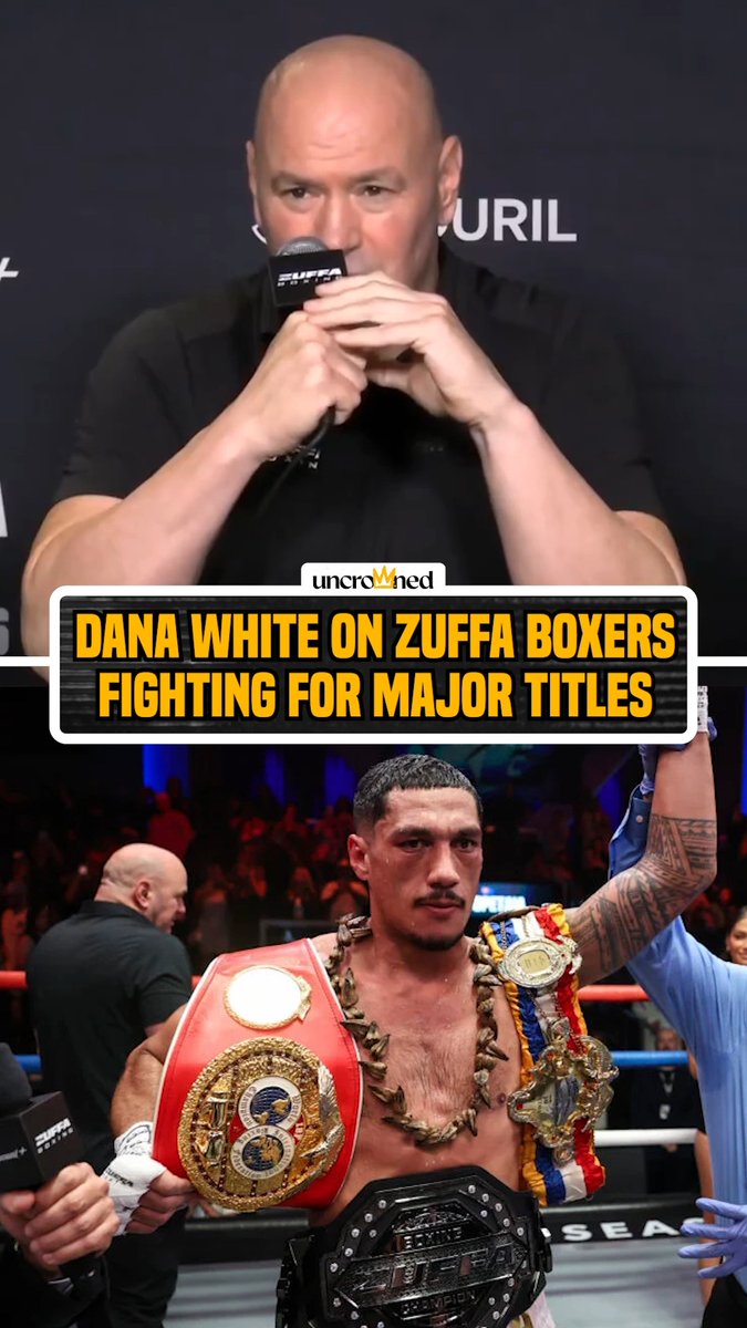 Dana White says Zuffa Boxers will be able to fight for the major four titles on a "case by case basis" depending on what "fighters want and what their goals are." 🏆 #ZuffaBoxing09