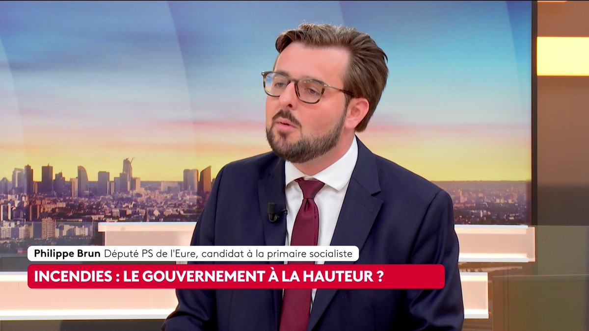 🔴 🗣 "Les sociétés d'assurance doivent contribuer. Pourquoi ? Parce que quand vous sauvez une maison, c'est une très grande économie pour la société d'assurance", avance le député PS, Philippe Brun, pour financer les moyens mis à disposition des pompiers. #canal16