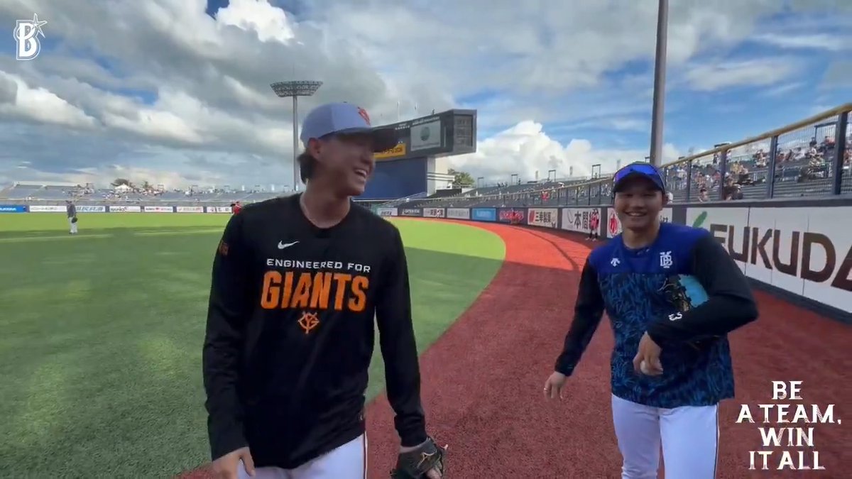 【ナミックス フレッシュオールスターゲーム】 現地の #徳山壮磨 広報が、キャッチボール後の二人に話を聞いてみました🎙 #武田陸玖 選手 #園田純規 選手 #giants #フレッシュオールスター #baystars